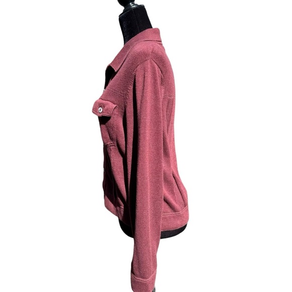 Peruvian Connection 100% Pima Cotton Maroon Button Up Shirt - Picture 5 of 7